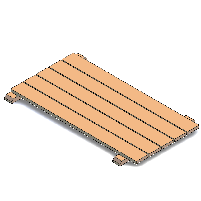 Vlondervloer / houten tentvloer