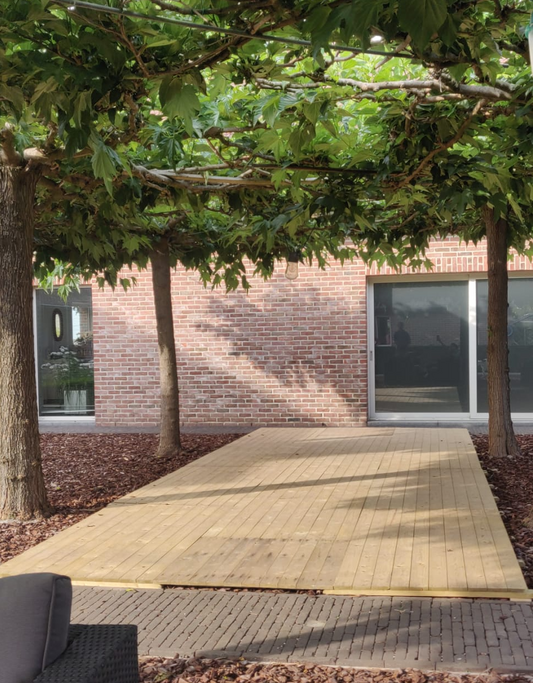 Vlondervloer / houten tentvloer