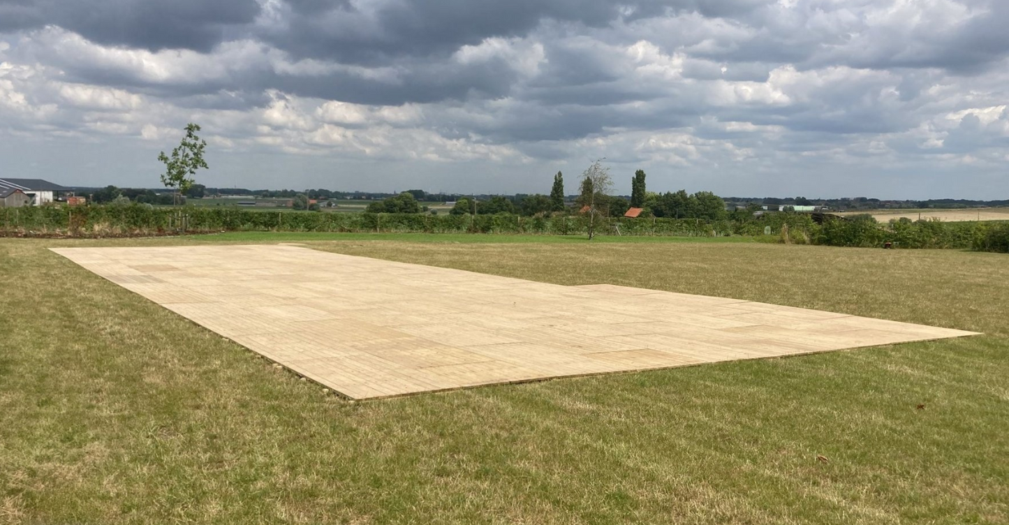 Vlondervloer / houten tentvloer